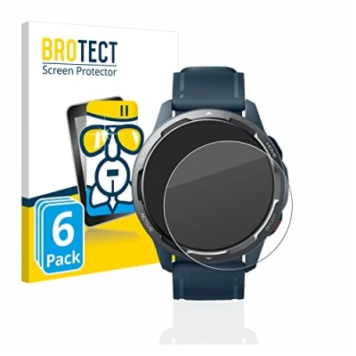 Abbildung von BROTECT Schutzglas für Xiaomi Watch S1 Active (6 Stück) Schutzfolie Panzer Folie Glas [Extrem Kratzfest 9H, Anti Fingerprint, Ultra Transparent]