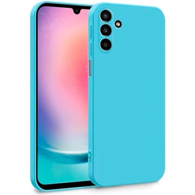 Abbildung von MyGadget Hülle für Samsung Galaxy A25 5G Zweilagige Handyhülle mit Kameraschutz Cover Innenfutter &amp; Silikon außen Türkis