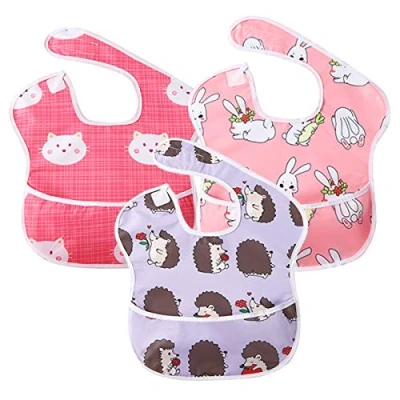 Abbildung von Lätzchen Baby Kleinkind Fütterung Lätzchen, Wasserdicht Klettverschluss/Lightweight Bib, Mädchen und Jungen Latz
