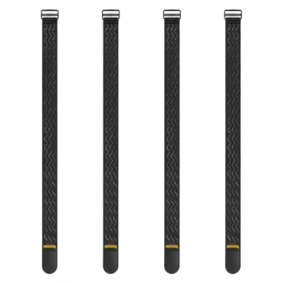 Abbildung von Trilancer Elastische Gurte mit Anti Rutsch Streifen, 81x5 cm (4er Pack) Mehrzweck Klettbänder für Schläuche, Kabel, Fahrrad, Camping, Gepäck, Yogamatten