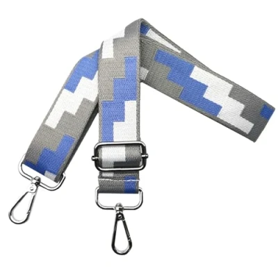 Abbildung von Taschengurte zum Wechseln Verstellbarer Schultergurt für Taschen, Taschengurt Breit 3.8 cm Schulterriemen mit Silber Karabiner Damen Tragegurt Schultertasche und Handtasche, Grau, J5