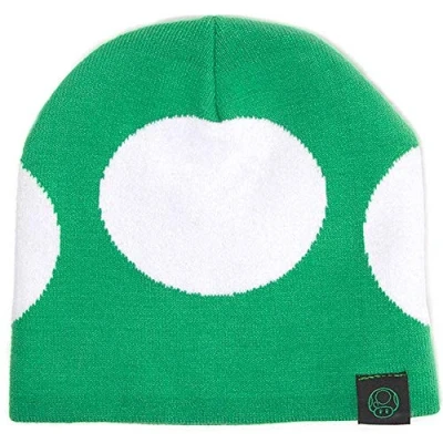 Abbildung von Nintendo KC180212NTN Super Mario Bros. Green Mushroom Cuffless Beanie, Green/White (KC180212NTN)
