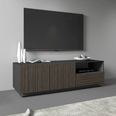 Abbildung von INOSIGN Lowboard &quot;VEGA,Lowboard,TV Board,TV Schrank,150 cm&quot;, mit 2 Türen und 1 Schublade,Fronten Rillen Optik