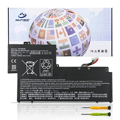 Abbildung von ANTIEE AP16A4K Akku Kompatibel mit Acer Swift 1 SF113 31 Aspire One Cloudbook 11 AO1 132 C5MV C3T3 C0QL P5CK KT.00304.003 KT.00304.0073ICP4/68/111 42Wh