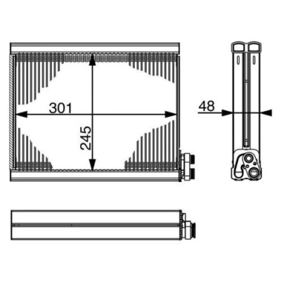 Abbildung von Verdampfer, Klimaanlage MAHLE ORIGINAL AE 71 000S