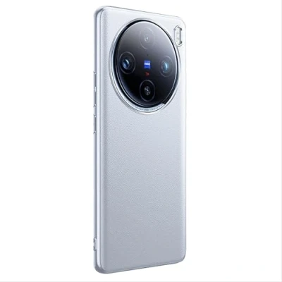 Abbildung von GIOPUEY Hülle Kompatibel mit VIVO X100 Pro, PU Leder + Harter PC Case, Spezielle Lederstruktur Handyhülle，Anti Fingerabdruck, Anti Kratzer Cover White