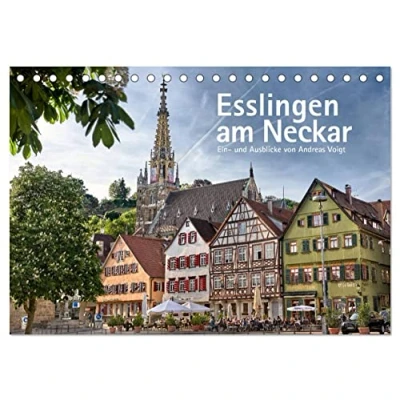 Abbildung von Esslingen am Neckar. Ein und Ausblicke von Andreas Voigt (Tischkalender 2025 DIN A5 quer), CALVENDO Monatskalender