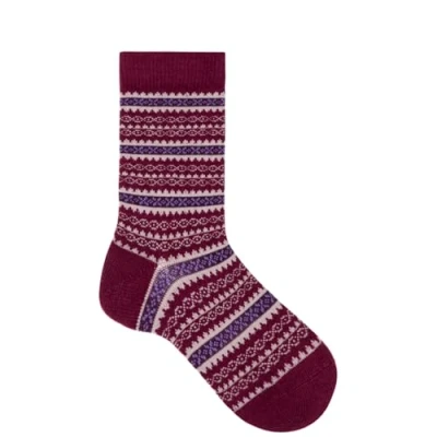 Abbildung von Hudson Damen Socken Fancy Nordic Fashion Deep red 0540 35 38