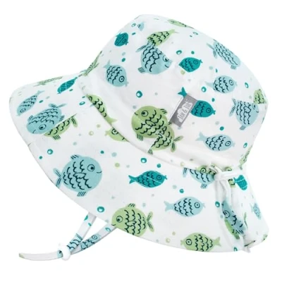 Abbildung von Jan &amp; Jul Baby Fischerhut für Jungen, UV Schutz UPF 50+ Sonnenhut (Fish Friends, 0 6 Monate)