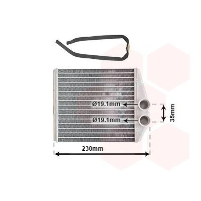 Abbildung von VAN WEZEL 37006355 Wärmetauscher OPEL: Signum CC, Vectra C Caravan, Limousine