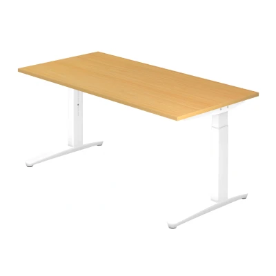 Abbildung von Hammerbacher Schreibtisch XB16 Buche/Weiß