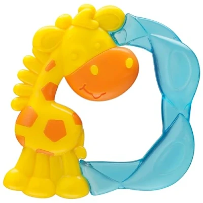 Abbildung von Playgro 0186336 Jerry Giraffe Kühlmittel Beißring, Gelb/Blau, Klein