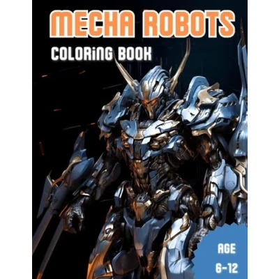 Abbildung von Mecha Robots. Coloring Book: Awesome Robots Book for Kids Age 6 12