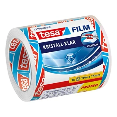 Abbildung von tesa KRISTALL KLAR Klebefilm 15 mm x 10 m transparent