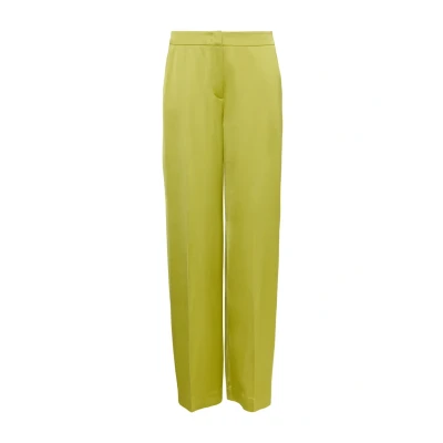 Abbildung von comma Fliessende Wideleg AUS IM Relaxed FIT Stoffhose, Damen, Größe: 32x32, Kiwigrün