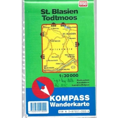Abbildung von Kompass Karten, Sankt Blasien, Todtmoos: Mit Kurzführer, Radwegen und Loipen. 1:30000 (KOMPASS Wanderkarte)