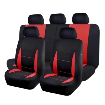 Abbildung von Flying Banner Sitzbezüge Auto Universal Set (Vollständige Reihe, Rot und Schwarz)