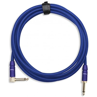 Abbildung von Pronomic Trendline INST A 3B Klinkenkabel 3m (Professionelles Gitarren /Instrumentenkabel, 6,3mm Klinke, 24 Karat vergoldet, flexibler und robuster Außenmantel, inkl. Kabelklette) blau