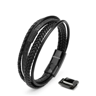 Abbildung von Serasar WILD AUS Armband, Herren, Größe: 20, Schwarz