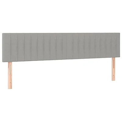 Abbildung von vidaXL Kopfteil Kopfteile 2 Stk. Hellgrau 90x5x78/88 cm Stoff, (1 St)