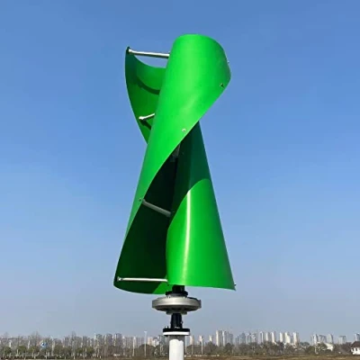 Abbildung von 2000W Windkraftanlagen Vertikale 24v 48v 96V 220V Windgenerator für Heimgebrauch Windräder Weiß Grün Klinge 2KW Windturbine (96V mit grüner Klinge)