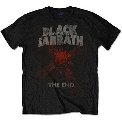 Abbildung von Black Sabbath Herren Men&#039;s Tee: The End Mushroom Cloud T Shirt, Schwarz, XL
