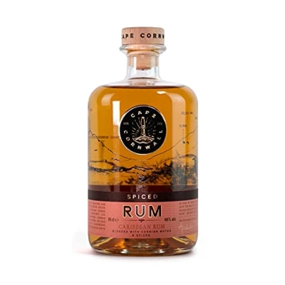 Abbildung von Cape Cornwall Spiced Rum verfeinert mit Safran, Vanille und Muskatnuss