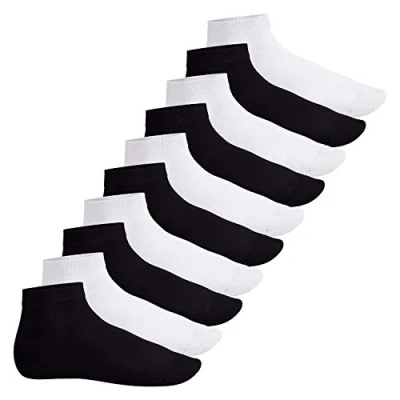 Abbildung von Footstar Herren &amp; Damen Kurzschaft Socken (10 Paar) Sneak it! Schwarz Weiß Mix 39 42
