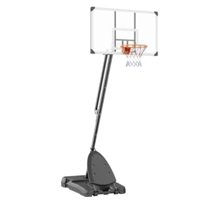 Abbildung von VEVOR Basketballkorb Outdoor mit Ständer 232305 cm Höhenverstellbar, Tragbarer Basketballständer Rädern, Basketball Set für Kinder &amp; Erwachsene Befüllbarer Basis Schwarz
