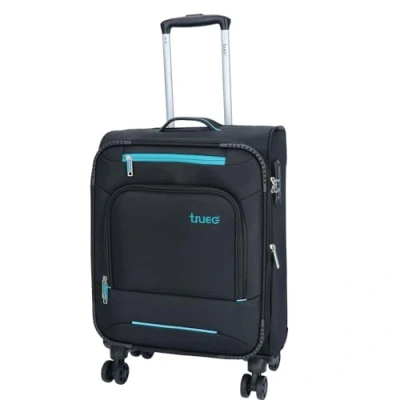 Abbildung von TheTrueC Koffer 4 Rad Trolley 55cm Black Blue Palma Black, Rollen