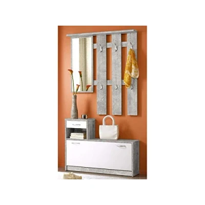 Abbildung von PREISBRECHER Garderoben Set Selene, (3 St), 100 x 190 25 cm (B/H/T)