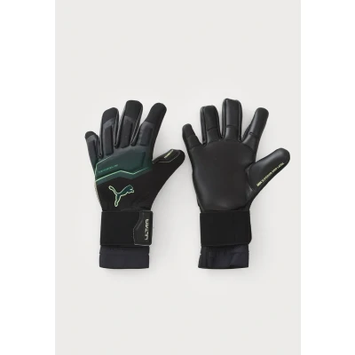 Abbildung von Puma Ultra Ultimate Hybrid Unisex Torwarthandschuh, Größe: 10, Black/green terrain/fizzy light