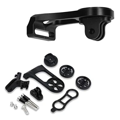 Abbildung von kwmobile Halterung kompatibel mit Garmin Edge/Bryton Rider/CatEye Fahrrad Halter in Schwarz Fahrradcomputer Lenkerhalterung
