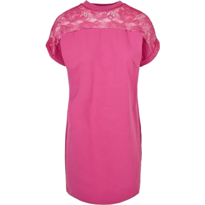 Abbildung von Urban Classics Ladies LACE TEE Dress Freizeitkleid, Damen, Größe: XS, Brightviolet