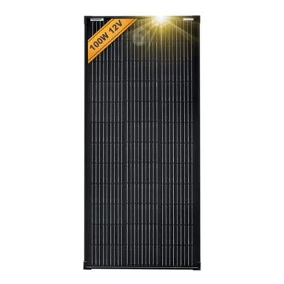 Abbildung von enjoy solar® Monokristallines Solar Panel Deal für Wohnmobil, Gartenhäuse, Boot (Mono 50W Black)