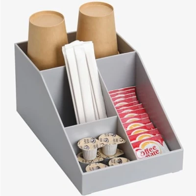Abbildung von Navaris Teedose Kaffee Spender Organizer Aufbewahrung von Zubehör Kaffeebar grau, Kunststoff, (1 tlg)