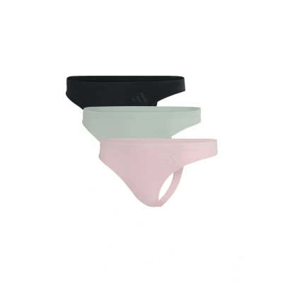 Abbildung von adidas Damen Low Rise Thong (3PK) Sport Active Seamless Packaged Panties G String, 901 Assorted, M (3er Pack)