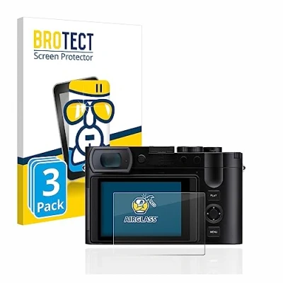 Abbildung von BROTECT Schutzglas für Leica Q3 / 43 (3 Stück) Schutzfolie Panzer Folie Glas [Extrem Kratzfest 9H, Anti Fingerprint, Ultra Transparent]
