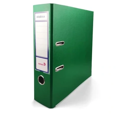 Abbildung von Netuno 1x Akten Ordner Grün DIN a4 Ekobox 2 Ring Mechanik Ringorder 8cm Kunststoff breit Büroordner Plastikordner Briefordner Ringmappe breiter Aktenordner PP farbig