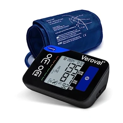Abbildung von Veroval compact + Oberarm Blutdruckmessgerät BPU 26, einfache Handhabung, erkennt Vorhofflimmern (AFib), Datenübertragung auf App, Bluetooth