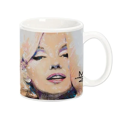 Abbildung von Close Up Marilyn Monroe Tasse weiÃŸ, Bedruckt, aus 100% Keramik, Fassungsvermögen ca. 470 ml.