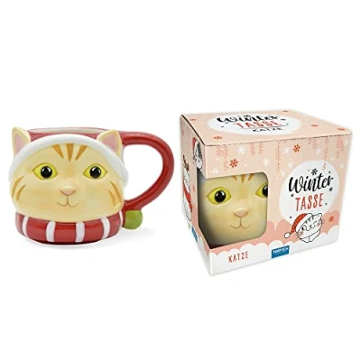 Abbildung von Trötsch Wintertasse Katze groß: Kaffeetasse Teetasse Geschenkidee Geschenk Tasse Katzenliebhaber