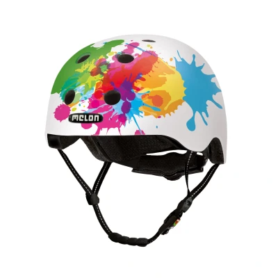 Abbildung von Melon Fahrradhelm Coloursplash (matte), super leicht, Magnetverschluss, größenverstellbar, mehr als 50 Designs