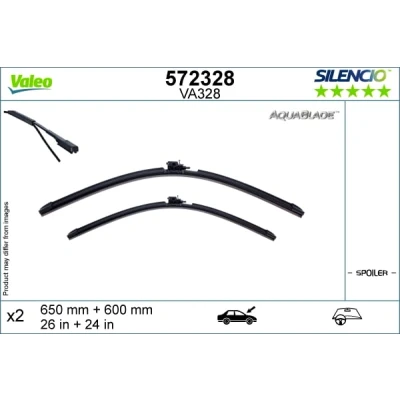 Abbildung von Scheibenwischer Valeo 572328 vorne Flachbalkenwischblatt Top Lock unbeheizt MERCEDES BENZ: Sprinter 3 t Kastenwagen, 3.5 Kastenwagen