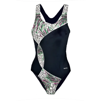 Abbildung von BECO the world of aquasports Aqualeo Badeanzug schwarzbunt, Damen, Größe: 36, Schwarz bunt