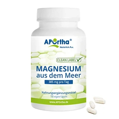 Abbildung von APOrtha® Magnesiumoxid aus dem Meer vegane Kapseln 180 St
