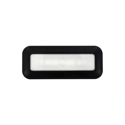 Abbildung von Müller Licht Mobina Push 15 LED Batterieleuchte Orientierunglicht Nachtlicht, 15cm Länge, neutralweiß 4000K, 1.5W, wiederaufladbar per USB, selbstklebend, schwarz