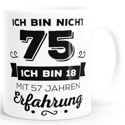 Abbildung von MoonWorks Tasse Kaffee Geschenk ich bin nicht [object Object] sondern 18 mit {[object Object]_jahre_erfahrung} Jahren Erfahrung Geburtstag MoonWorks®, Keramik