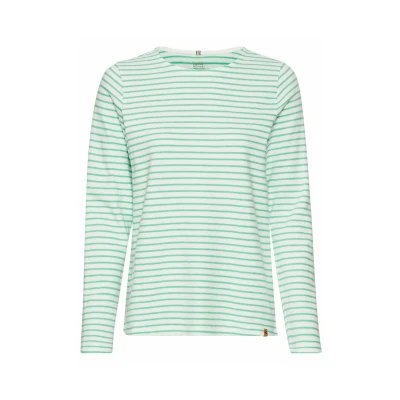 Abbildung von camel active Rundhalsausschnitt Langarmshirt, Damen, Größe: XL, Peppermint stripes