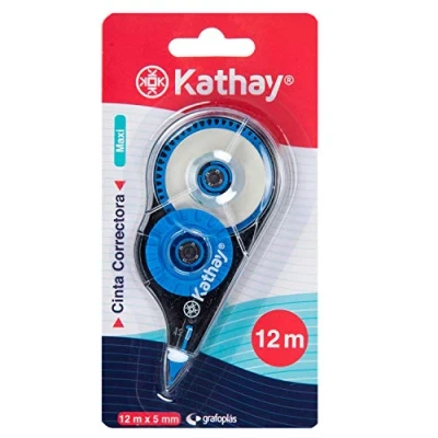 Abbildung von Kathay 86028899 Korrekturband, Maxi, 5 mm x 12 m, zufällige Farben: Gelb, Grün und Blau, schnell trocknend
